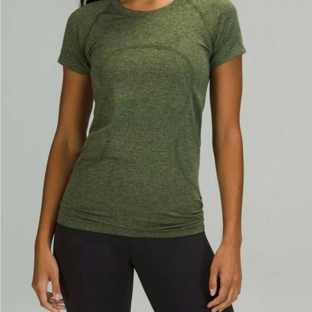 Lululemon Short Serve Swiftly Tech Tee In Army Gr… - image 1
